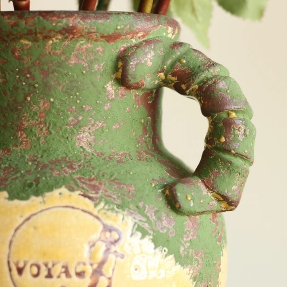 Vintage-antique retro old  three ears flower Pitcher/Vase - Picture 8 of 10